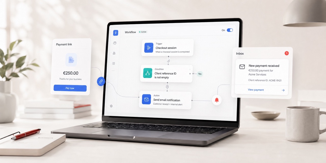 Notificaciones de pago personalizadas con Stripe Workflows - sin código