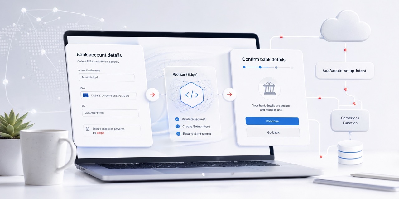 Recogida de datos bancarios SEPA: un enfoque serverless con Stripe y Cloudflare Workers